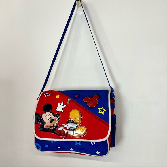 Y2K Disney Mickey Mouse Messenger Book Bag Carry On Bag - Picture 16 of 16